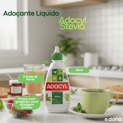 Adoçante Líquido 80ml Adocyl Stevia - e - dona