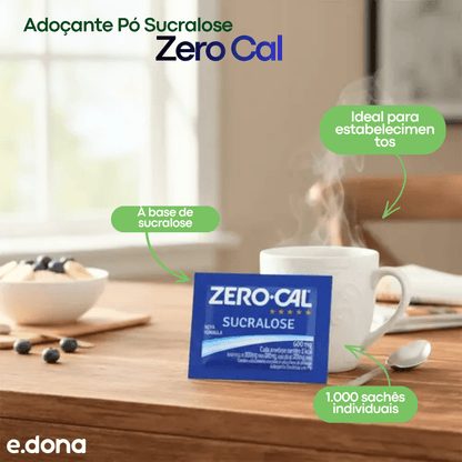 Adoçante Zero Cal Pó Sucralose 1.000 Sachês - e - dona