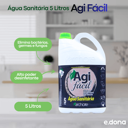 Água Sanitária 5 Litros Agi Fácil - e - dona