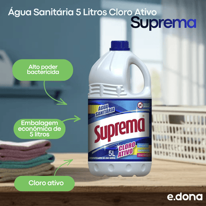 Água Sanitária 5 Litros Cloro Ativo Suprema - e - dona