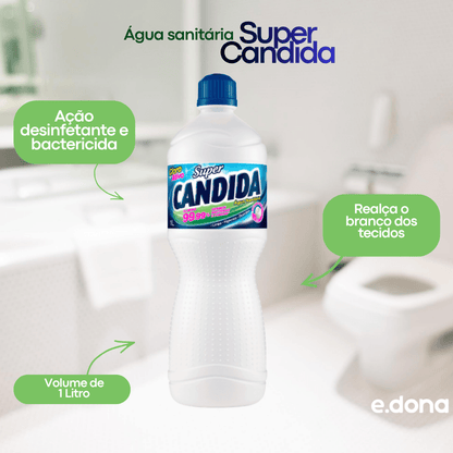 Água sanitária Super Candida 1 Litro - e - dona