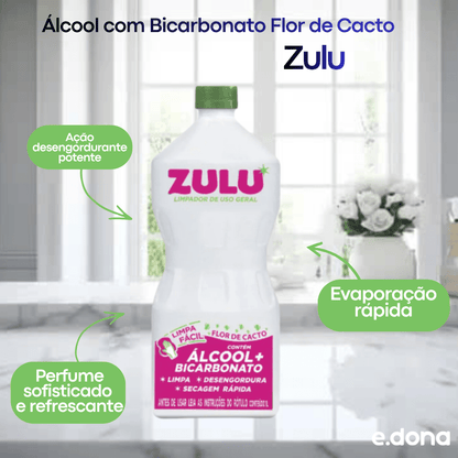 Álcool Zulu com Bicarbonato Flor de Cacto - e - dona