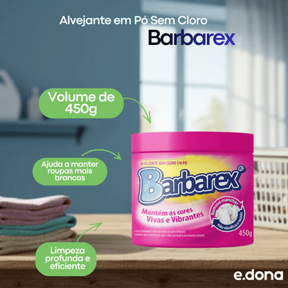 Alvejante em Pó Sem Cloro 450g Barbarex - e - dona