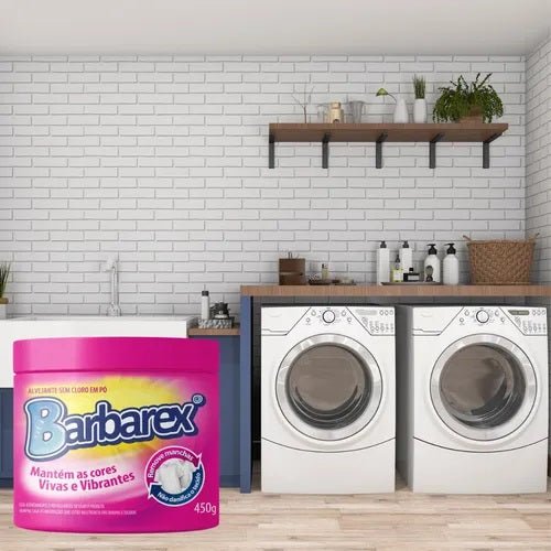 Alvejante em Pó Sem Cloro 450g Barbarex - e - dona