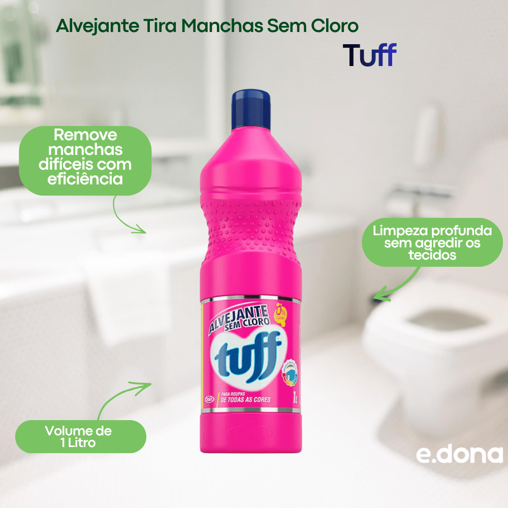Alvejante Tira Manchas Sem Cloro Tuff Start 1 Litro - e - dona