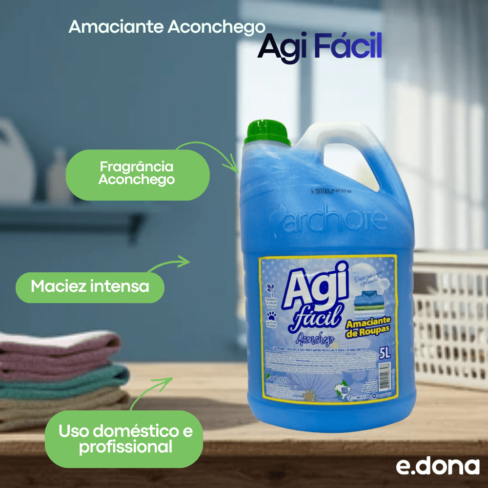 Amaciante 5L Aconchego Agi Fácil - e - dona