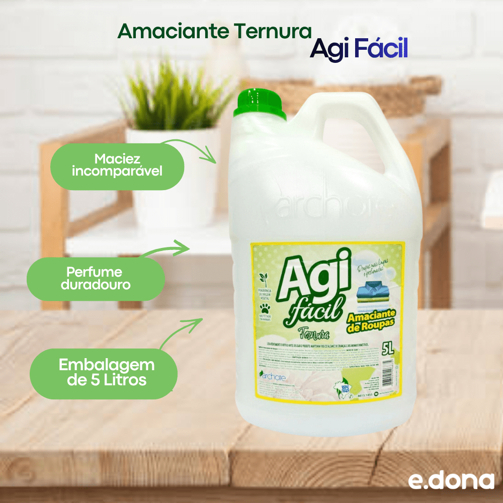 Amaciante 5L Ternura Agi Fácil - e - dona