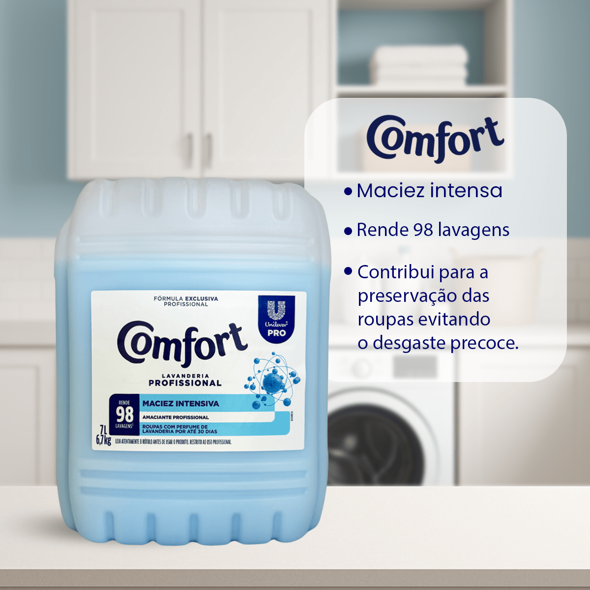 Amaciante Comfort Lavanderia Pro 7 litros - e - dona
