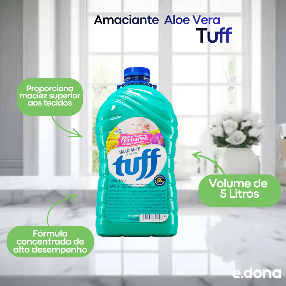 Amaciante Tuff Plus Aloe Vera 5L - e - dona