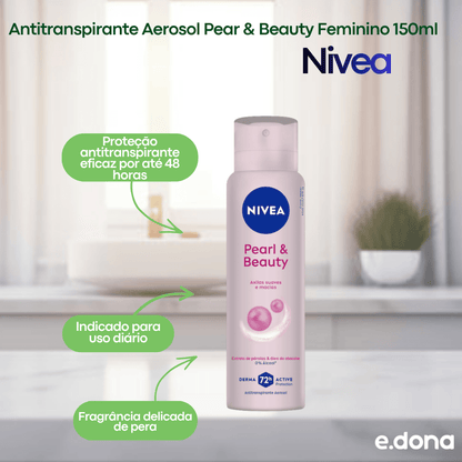 Antitranspirante Aerosol NIVEA Pear & Beauty Feminino 150ml - e - dona