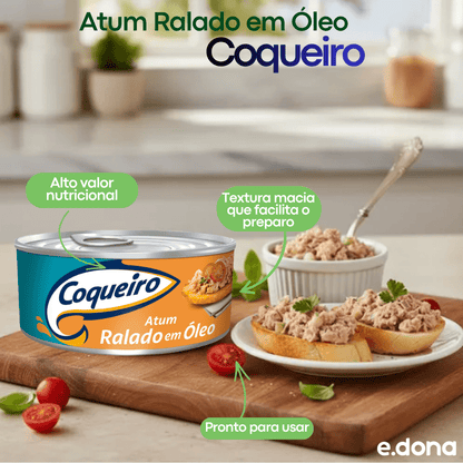 Atum Coqueiro Ralado em Óleo 170g - e - dona