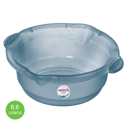 Bacia 8,6L Sanremo Translúcida Azul - e - dona