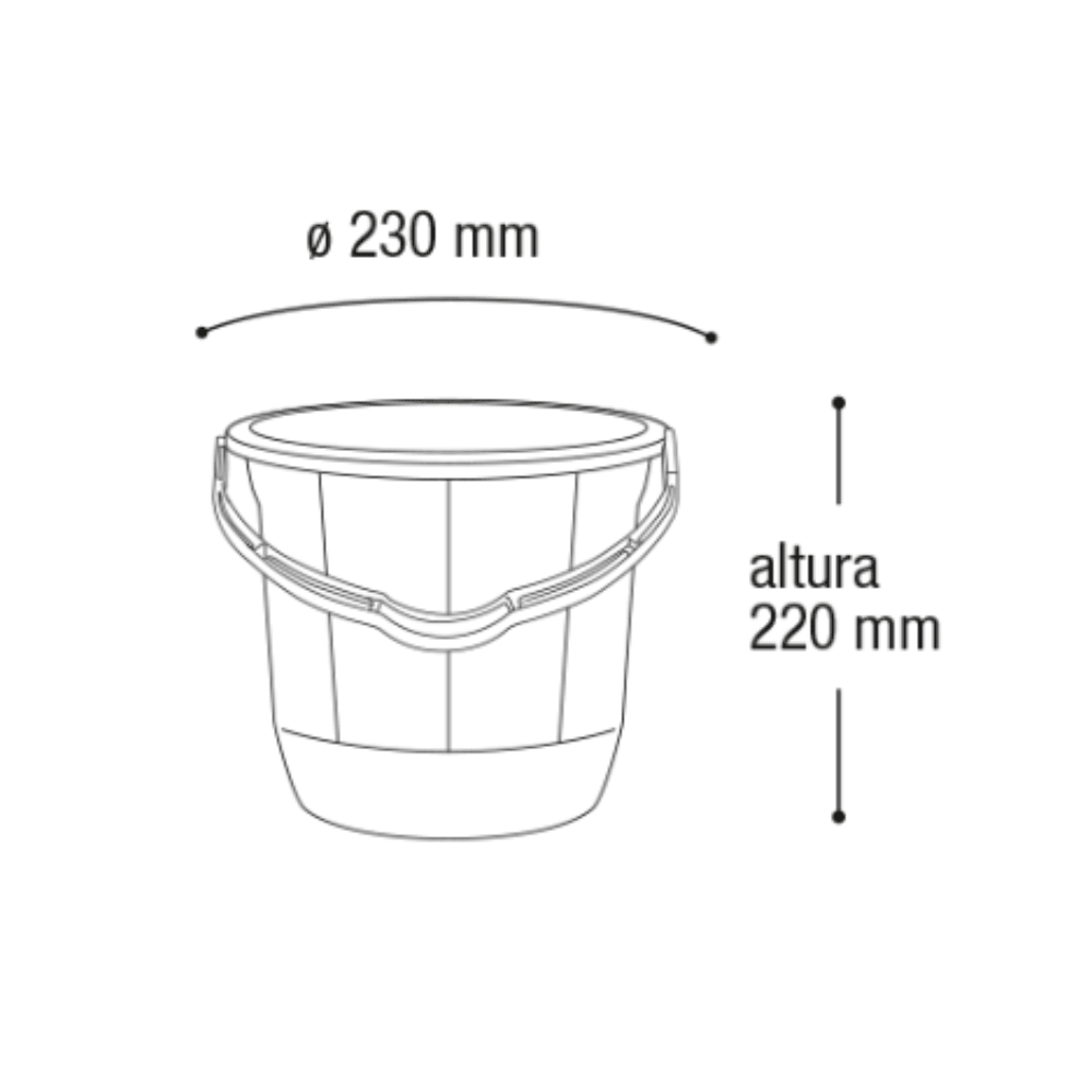 Balde 8 Litros com Alça de Plástico Arqplast – Cores Diversas - e - dona