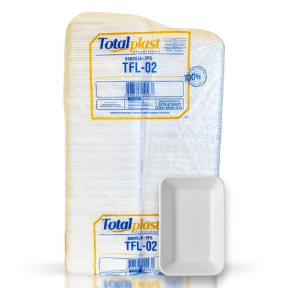 Bandeja Funda de Isopor 02 Totalplast TFL02 com 400 unidades - e - dona