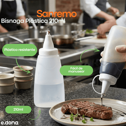 Bisnaga Plástica 210ml Branca Sanremo - e - dona