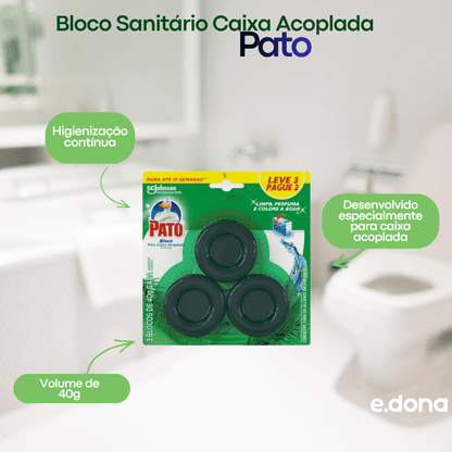 Bloco Sanitário Caixa Acoplada Pato Pinho 40g - e - dona
