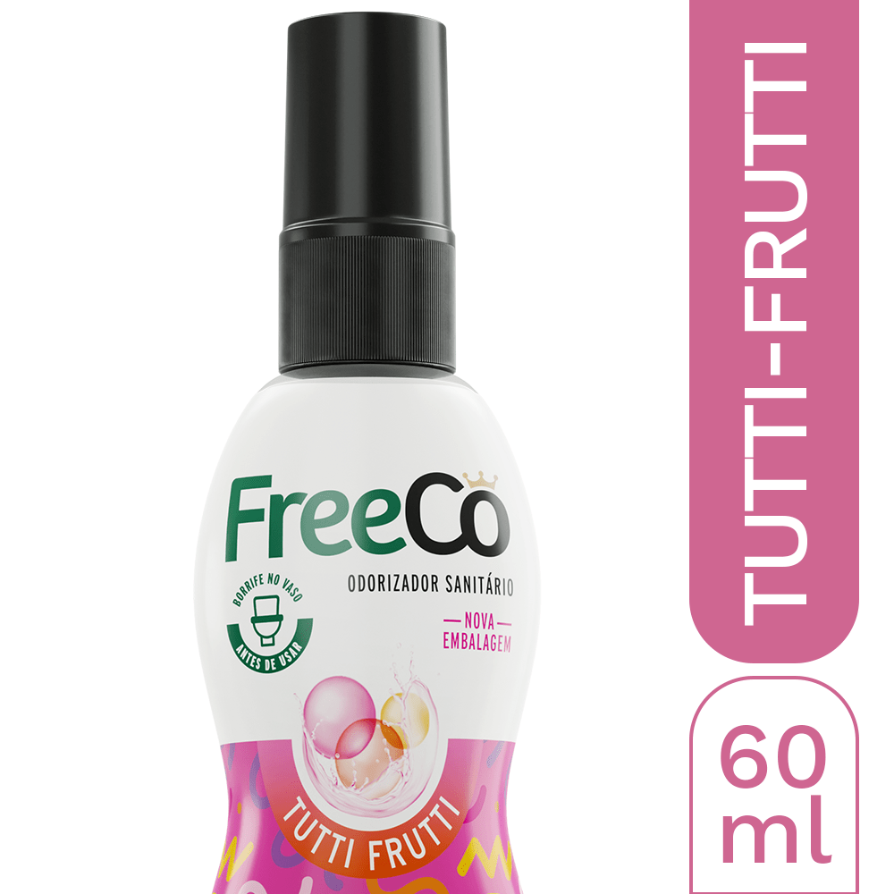 Bloqueador de Odores Sanitário Freeco Tutti Fruti 60ml - e - dona