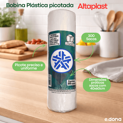 Bobina Plástica Picotada 40x60 Altaplast - e - dona