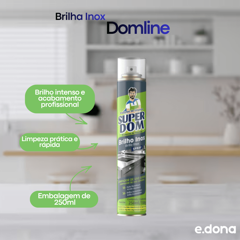 Brilha Inox Domline Spray 250ml - e - dona