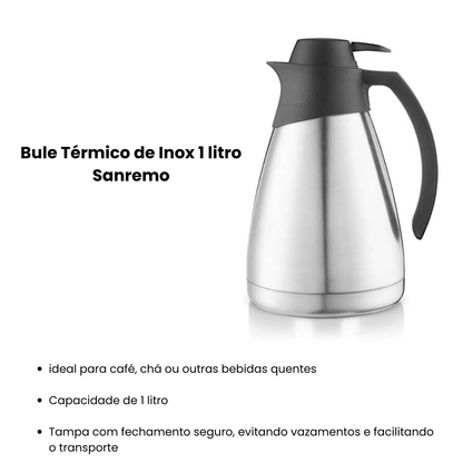 Bule Térmico de Inox 1 litro Sanremo - e - dona