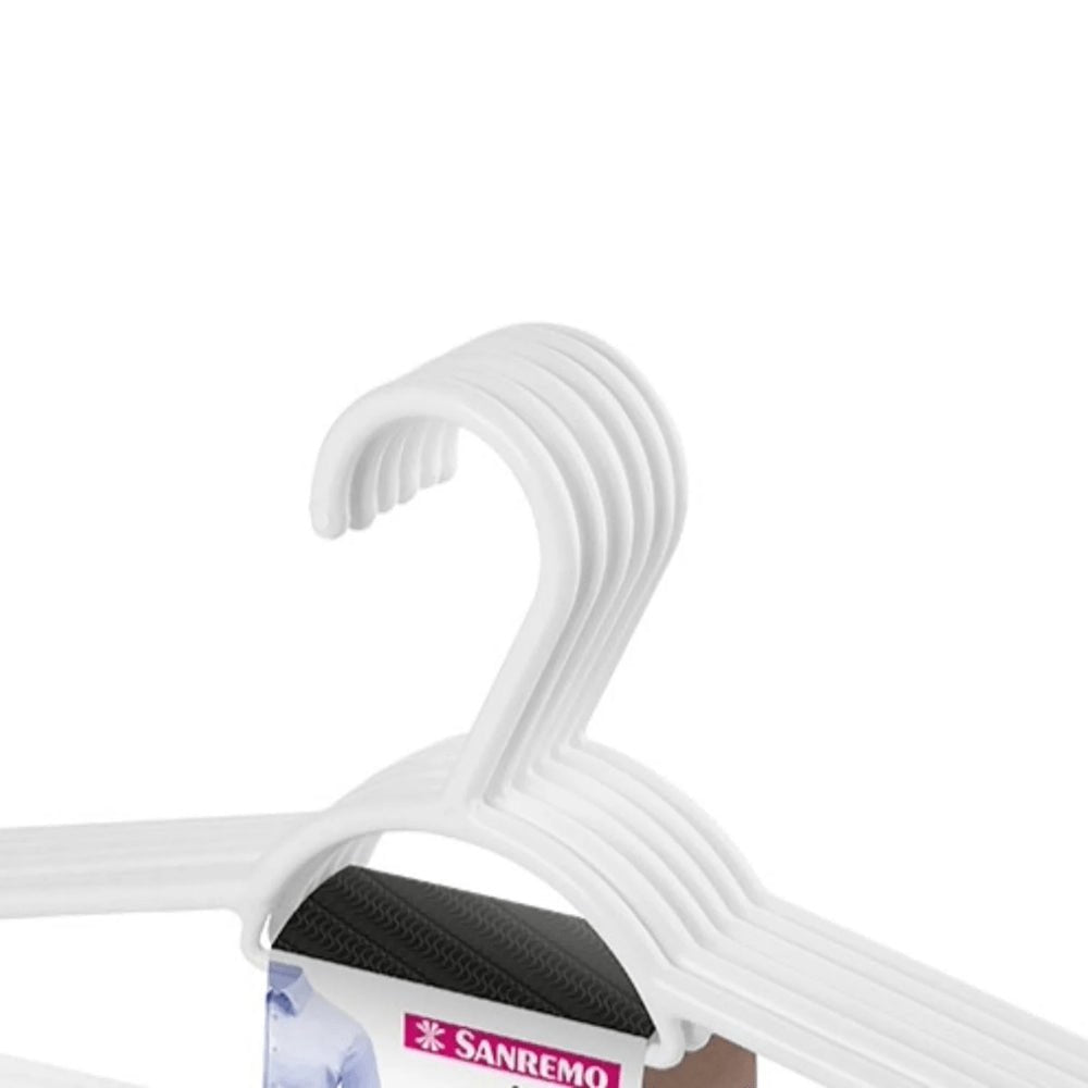 Cabide Pendura Mais 6 Peças Branco Sanremo - e - dona