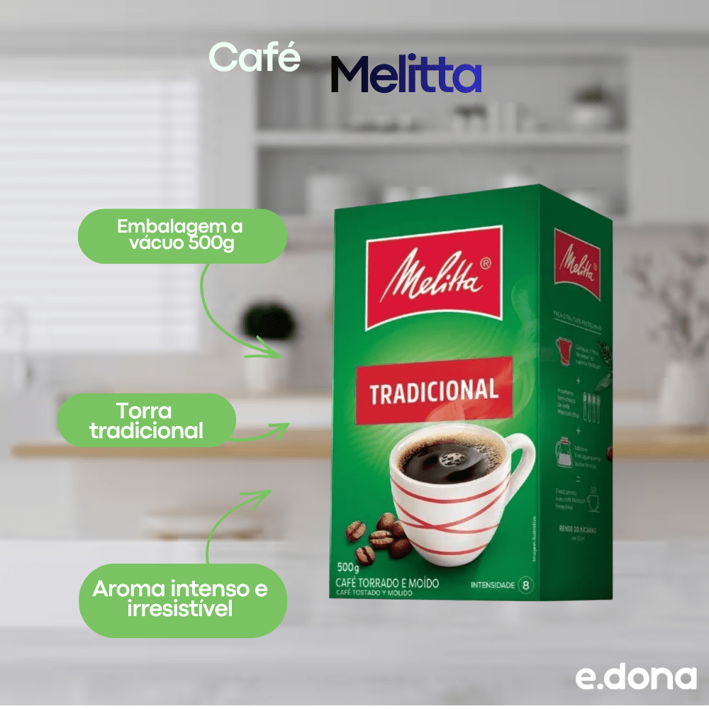 Café Melitta Tradicional a Vácuo 500g - e - dona