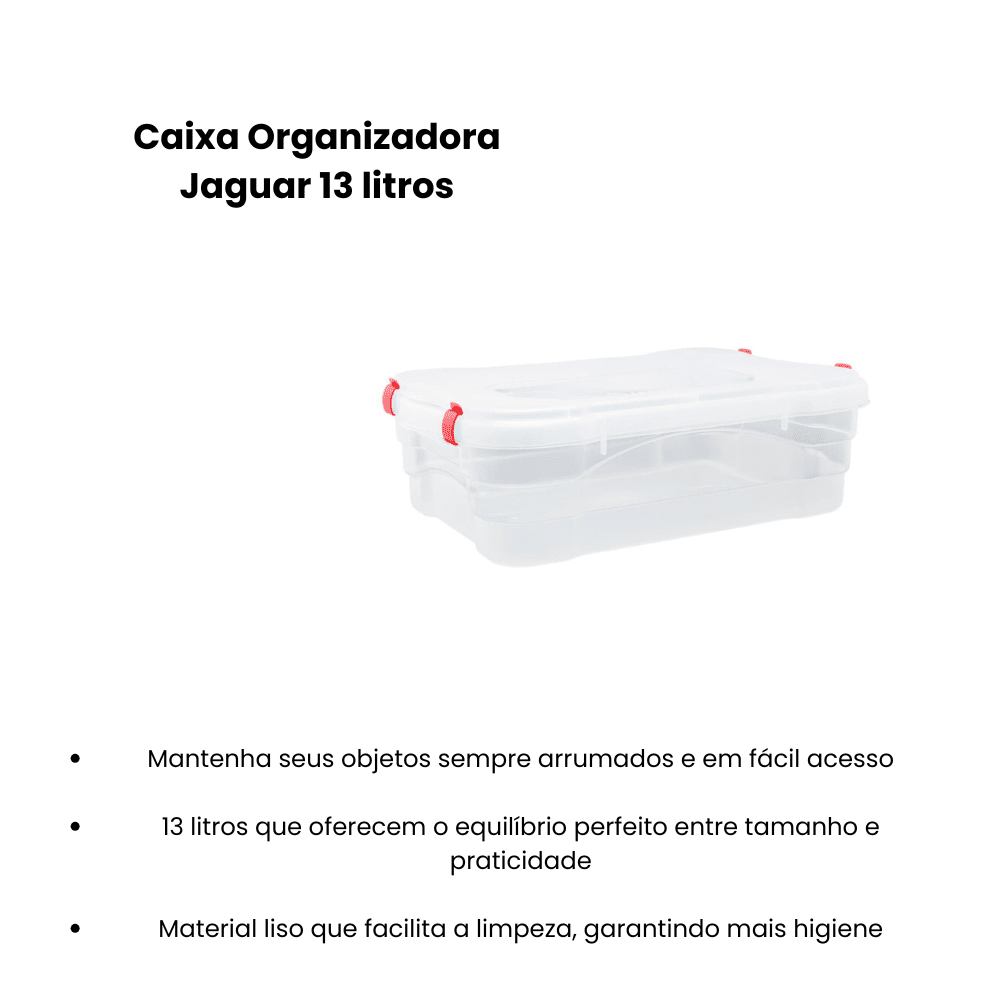 Caixa Organizadora Jaguar 13 litros - e - dona