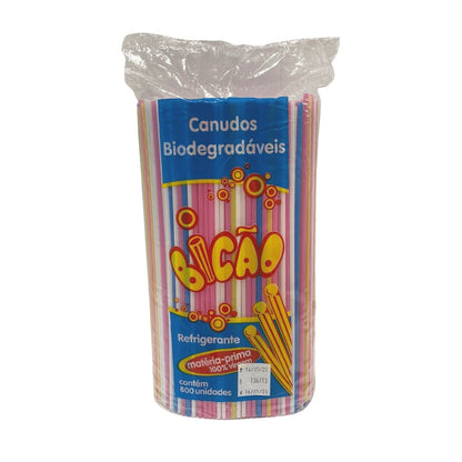 Canudo Biodegradável Para Refrigerante Bicão com 800 unidades - e - dona