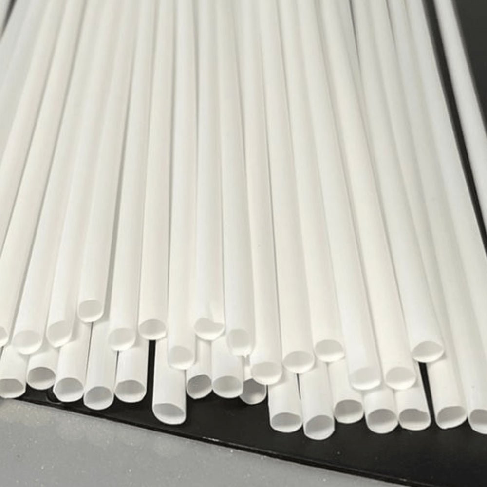 Canudo branco Biodegradável para Suco/Refrigerante Sachê Bicão com 500 unidades - e - dona