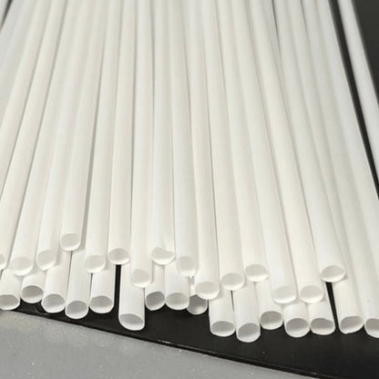 Canudo branco Biodegradável para Suco/Refrigerante Sachê Bicão com 500 unidades - e - dona