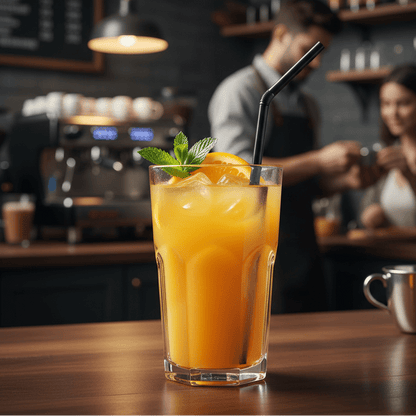 Canudo Descartável Flexível Sachê Preto Strawplast com 100 Unidades - e - dona