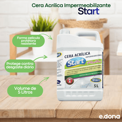 Cera Acrílica Impermeabilizante Start 5 Litros - e - dona