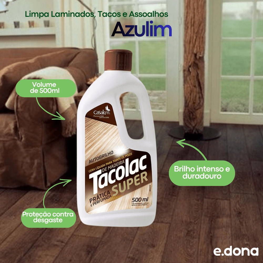 Cera Para Piso de Madeira Tacolac Super 500ml - e - dona
