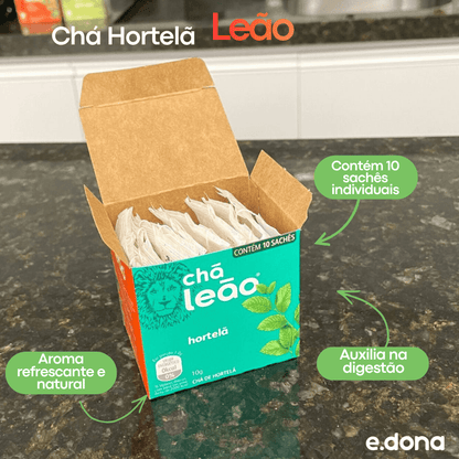 Chá Hortelã Leão com 10 sachês - e - dona