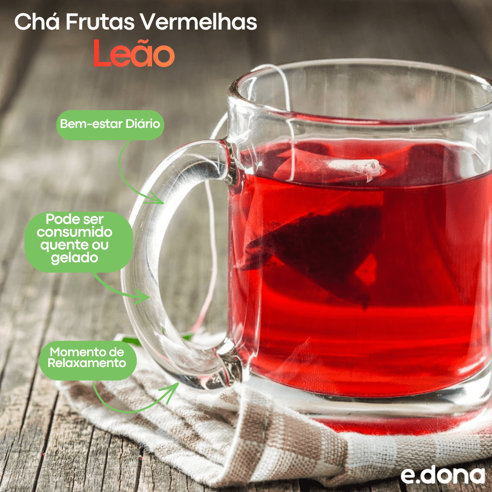 Chá Leão Frutas Vermelhas com 10 Sachês - e - dona