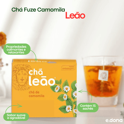 Chá Leão Fuze Camomila com 15 sachês - e - dona