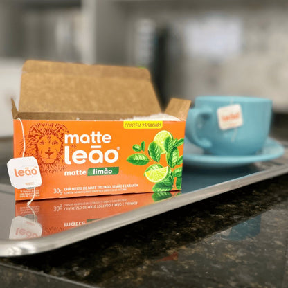 Chá matte Leão Limão sachês 1,6g com 25 sachês - e - dona