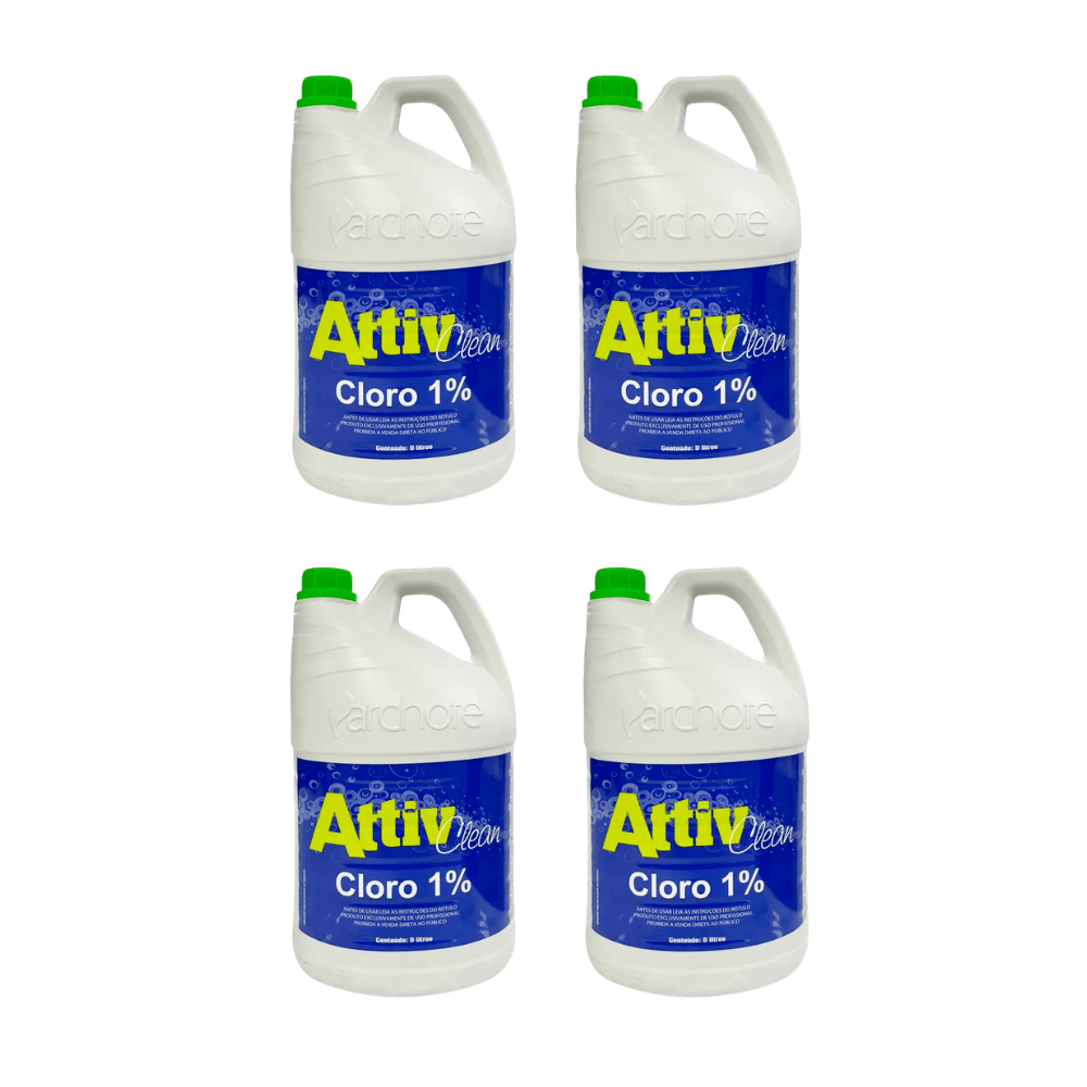Cloro 1,0% Archote Attiv Clean 5L Cx.4 unidades - e - dona