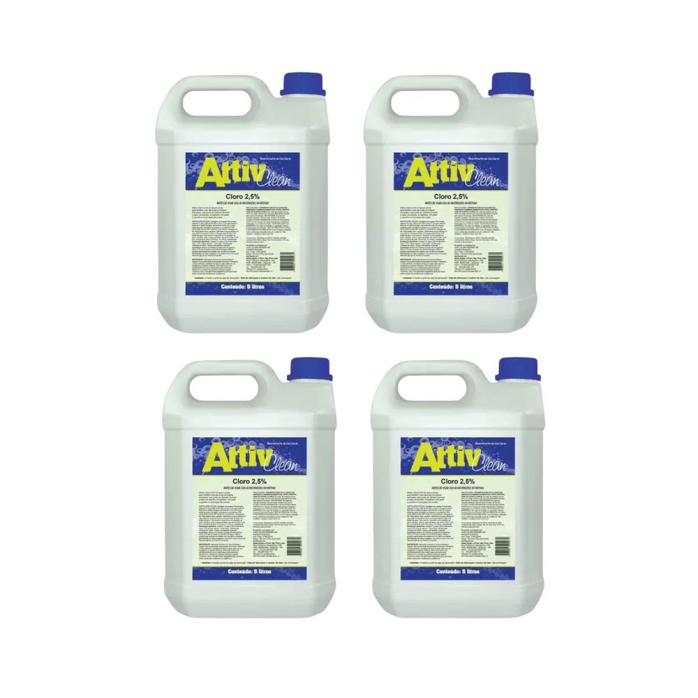 Cloro 2,5% Archote Attiv Clean 5L Cx 4 unidades - e - dona
