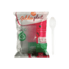 Colher Descartável para Refeição Linha Leve Biodegradável Cristal GoldenPlast com 50 Unidades