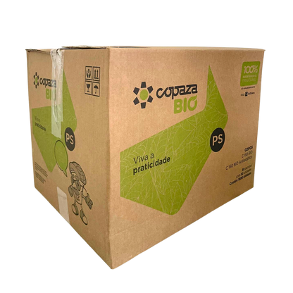 Copo Descartável PS 160ml Branco Antiestático Caixa com 1.500 Copaza – Ideal para Máquinas de Café