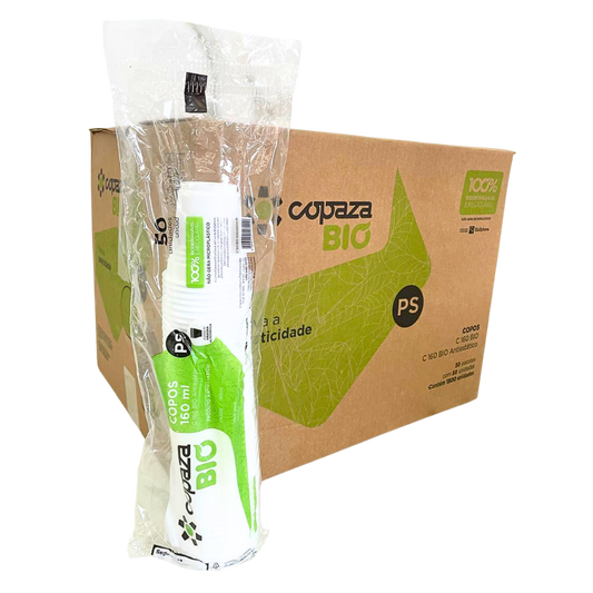 Copo Descartável PS 160ml Branco Antiestático Caixa com 1.500 Copaza – Ideal para Máquinas de Café