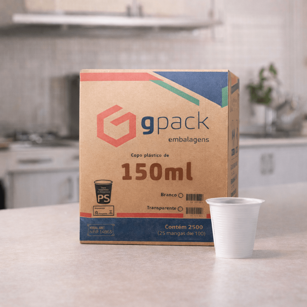 Copo 150ml Branco PS Gpack 2.500 Unidades - e - dona