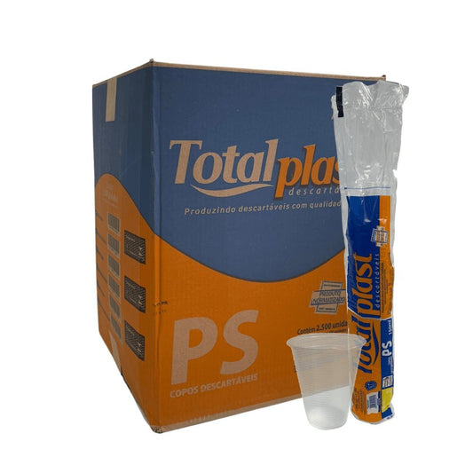 Copo 150ml Transparente PS Totalplast – Caixa com 2.500 Unidades - e - dona