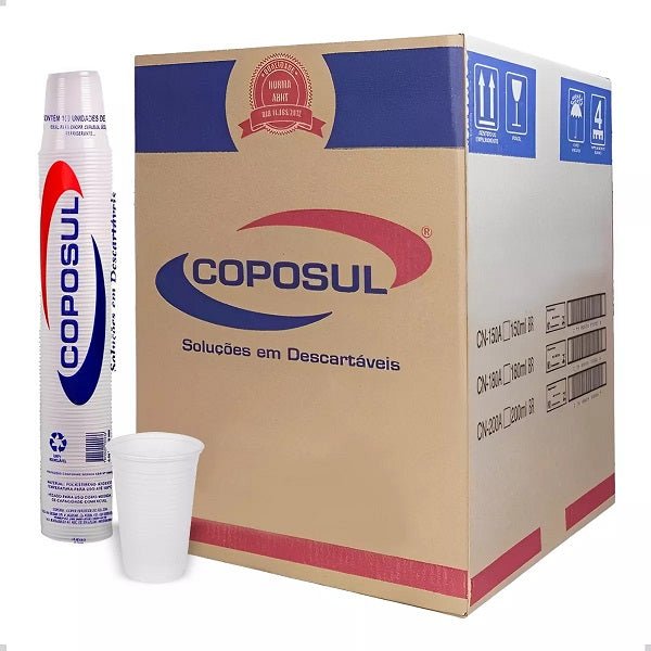 Copo 200ml Branco ABNT2012 Coposul com 2.500 unidades - e - dona