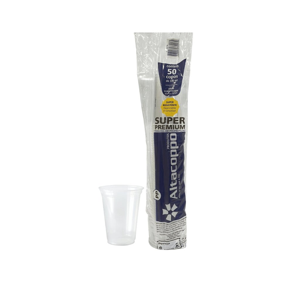 Copo 330ml transparente PP Altacoppo com 1.000 unidades - e - dona