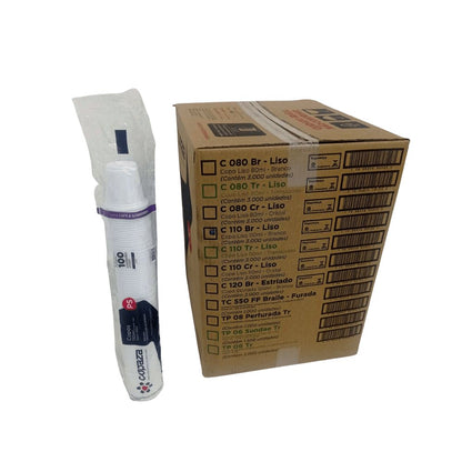 Copo de 110ml Liso Branco Copaza com 3.000 unidades indicado para bebidas quentes - e - dona