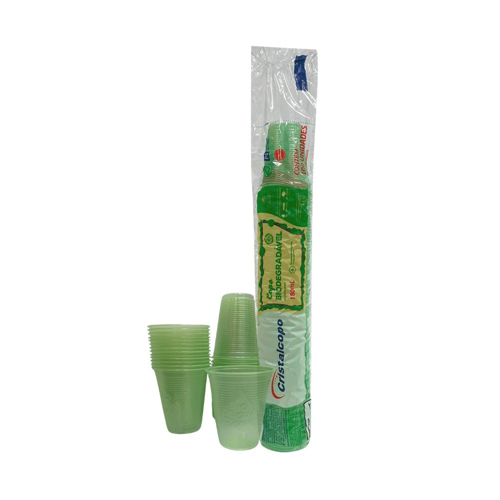 Copo de 180ml Biodegradável Translúcido Cristalcopo com 2.500 unidades - e - dona