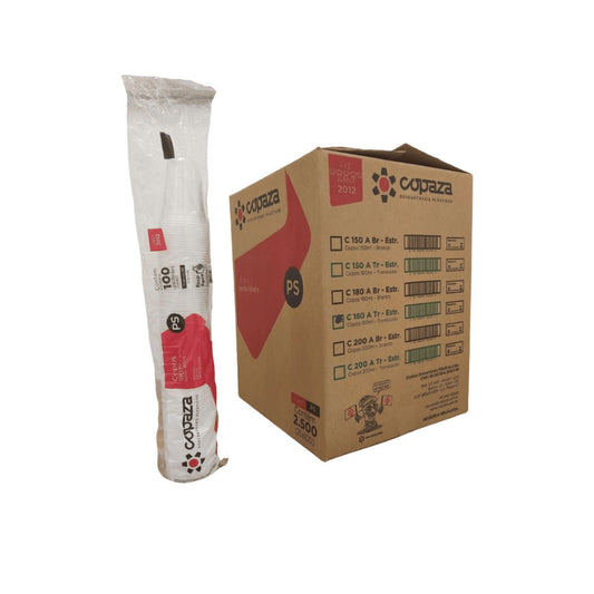 Copo de 180ml Translúcido Copaza PS com 2.500 unidades - e - dona