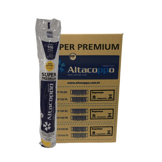 Copo de 180ml transparente PP Altacoppo com 2.500 unidades - e - dona